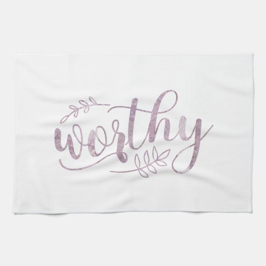 Worthy Boho Calligraphy キッチンタオル (横)