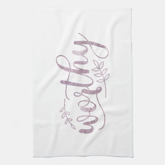 Worthy Boho Calligraphy キッチンタオル (縦)