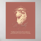 Worthy, Christian faith Scripture wall art ポスター (正面)