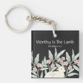 Worthy Is The Lamb Double-Sided Square Keychain キーホルダー (正面)