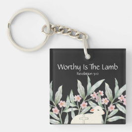 Worthy Is The Lamb Double-Sided Square Keychain キーホルダー