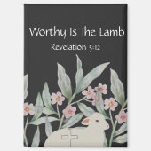 Worthy Is The Lamb Rectangle Magnet マグネット (正面)