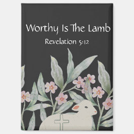 Worthy Is The Lamb Rectangle Magnet マグネット