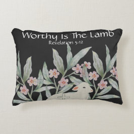 Worthy Is The Lamb Round Accent Pillow アクセントクッション