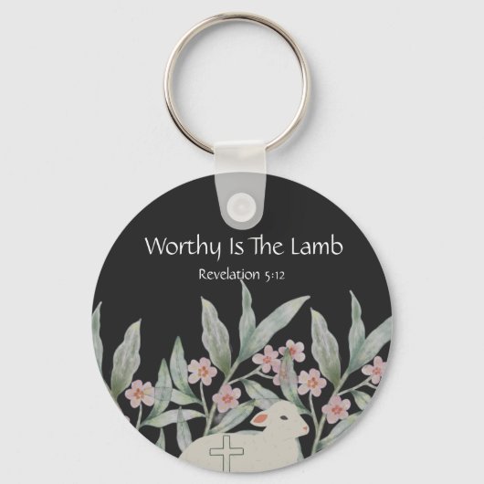 Worthy Is The Lamb Round Keychain キーホルダー (正面)