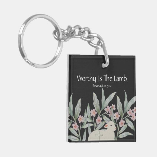 Worthy Is The Lamb Square Keychain キーホルダー (正面左)