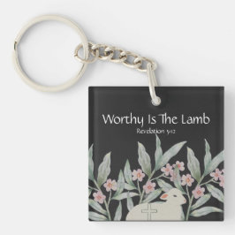 Worthy Is The Lamb Square Keychain キーホルダー