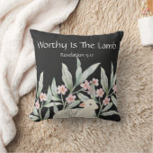 Worthy Is The Lamb Square Throw Pillow クッション (ブランケット)