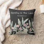 Worthy Is The Lamb Square Throw Pillow クッション (ブランケット)