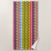 Worthy_Signal Flags pattern_I Love to sail ビーチタオル (正面)