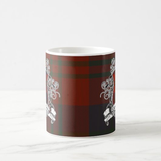 Wotherspoonのタータンチェックの盾 コーヒーマグカップ (中央)