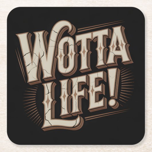 Wotta Life Coasters スクエアペーパーコースター (正面)