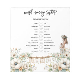 Would Mommy Rather? Baby Shower Game ノートパッド