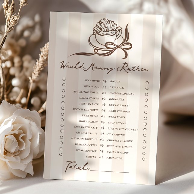 Would Mommy Rather Cafe bebe Bow Baby Shower (クリエイターアップロード済み)