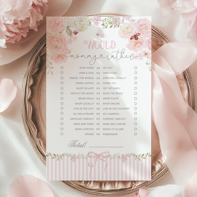 Would Mommy Rather Love Bug Baby Shower Game (クリエイターアップロード済み)
