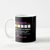 Would Not Recommend Funny Breast Cancer Awareness コーヒーマグカップ (左)