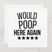 Would Poop Here Again FunnCustom-Cut Vinyl Sticker シーズンカード (正面/裏面)