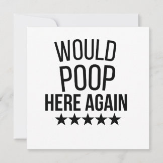 Would Poop Here Again FunnCustom-Cut Vinyl Sticker シーズンカード