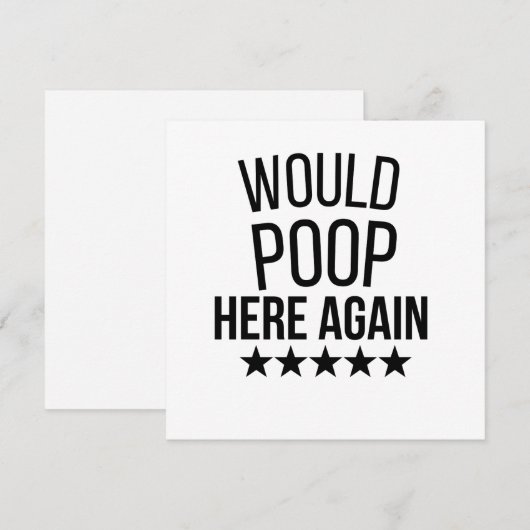 Would Poop Here Again FunnCustom-Cut Vinyl Sticker シーズンカード (正面/裏面)