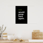 WOULD POOP HERE AGAIN – Funny Bathroom Poster ポスター (キッチン)