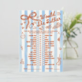 Would She Rather Baby Shower Game in Blue (スタンド正面)