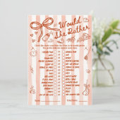 Would She Rather Baby Shower Game in Red (スタンド正面)