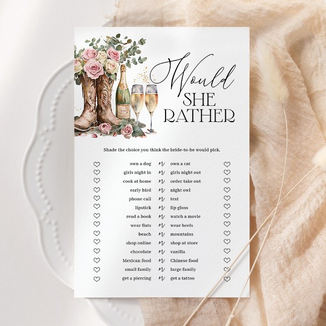 Would She Rather Boots and Bubbly Shower Game (クリエイターアップロード済み)