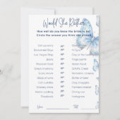 Would She Rather Bridal Shower Game Blue Butterfly (正面)