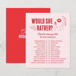 Would She Rather Bridal Shower Game Girl Gone Mild