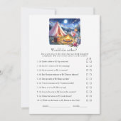 Would She Rather Camp Bachelorette Weekend Game 招待状 (正面)