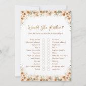 Would She Rather Game | Rustic Boho Bridal Shower (正面)