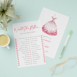 Would She Rather Valentine Chic Bridal Shower Game チラシ