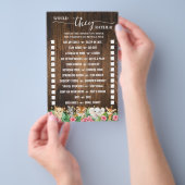 Would They Rather Rustic Pink Safari Game Card チラシ (ハンドル)