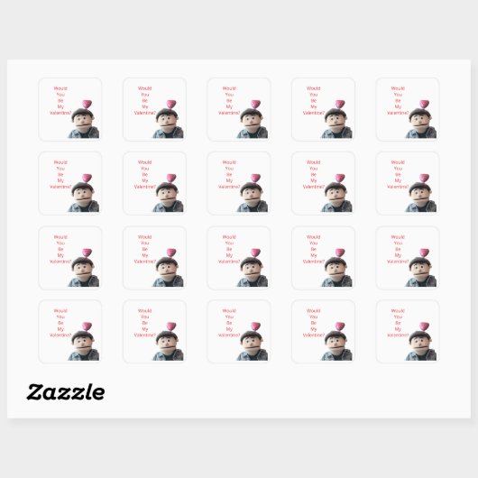 Would You Be My Valentine? スクエアシール (シート)