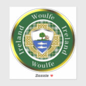Woulfe アイルランド シールド/ケルト十字 パーソナライズ シール (シート)