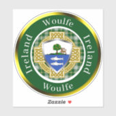 Woulfe Irish Shield/Celtic Cross Personalized シール (シート)
