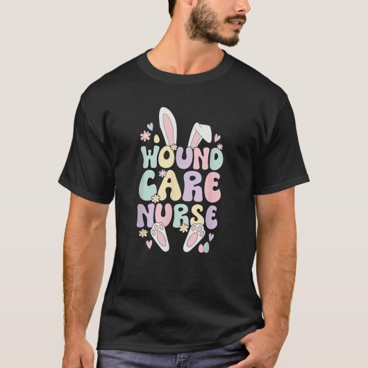 Wound Care Nurse Easter Bunny Wound Care Nursing E Tシャツ (正面)