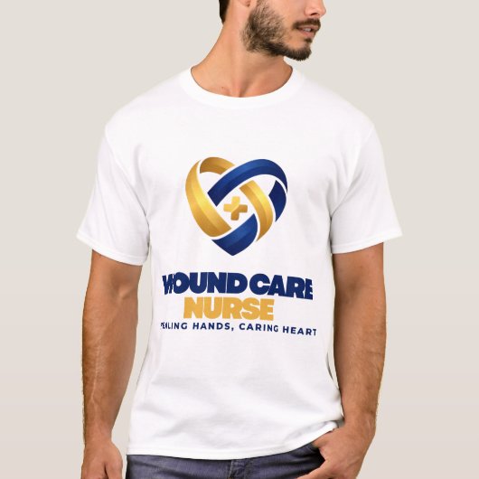 Wound Care Nurse Healing Hands Heart Tシャツ (正面)