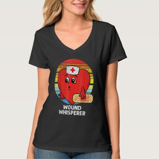 Wound Whisperer Valentines Day Nurse RN LPN Nursin Tシャツ (正面)