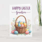 Woven Basket Easter Message Card カード (正面)