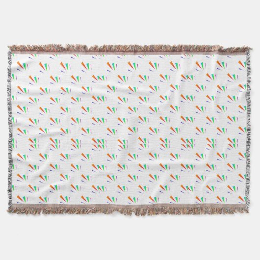 Woven blanket with colorful pinwheel pattern  スローブランケット (正面)