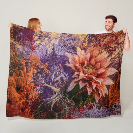 Woven flower jacquard blanket フリースブランケット (インサイチュ)