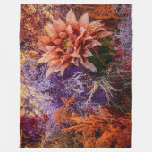 Woven flower jacquard blanket フリースブランケット (正面)