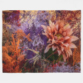 Woven flower jacquard blanket フリースブランケット (正面(横))