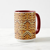 Woven Islamic Motif Mug | Tactile Earth Tones マグカップ (正面右)