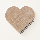 Woven Linen Fabric Texture in Warm Natural Beige ノートブック (裏面)