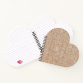 Woven Linen Fabric Texture in Warm Natural Beige ノートブック (内部)