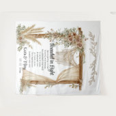 Woven Vows: A Tapestry of Unity Wedding Backdrop タペストリー (正面(横))