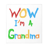 WOWおばあちゃんTシャツとギフト ノートパッド (正面)