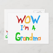 WOWおばあちゃんTシャツとギフト ポストカード (正面/裏面)